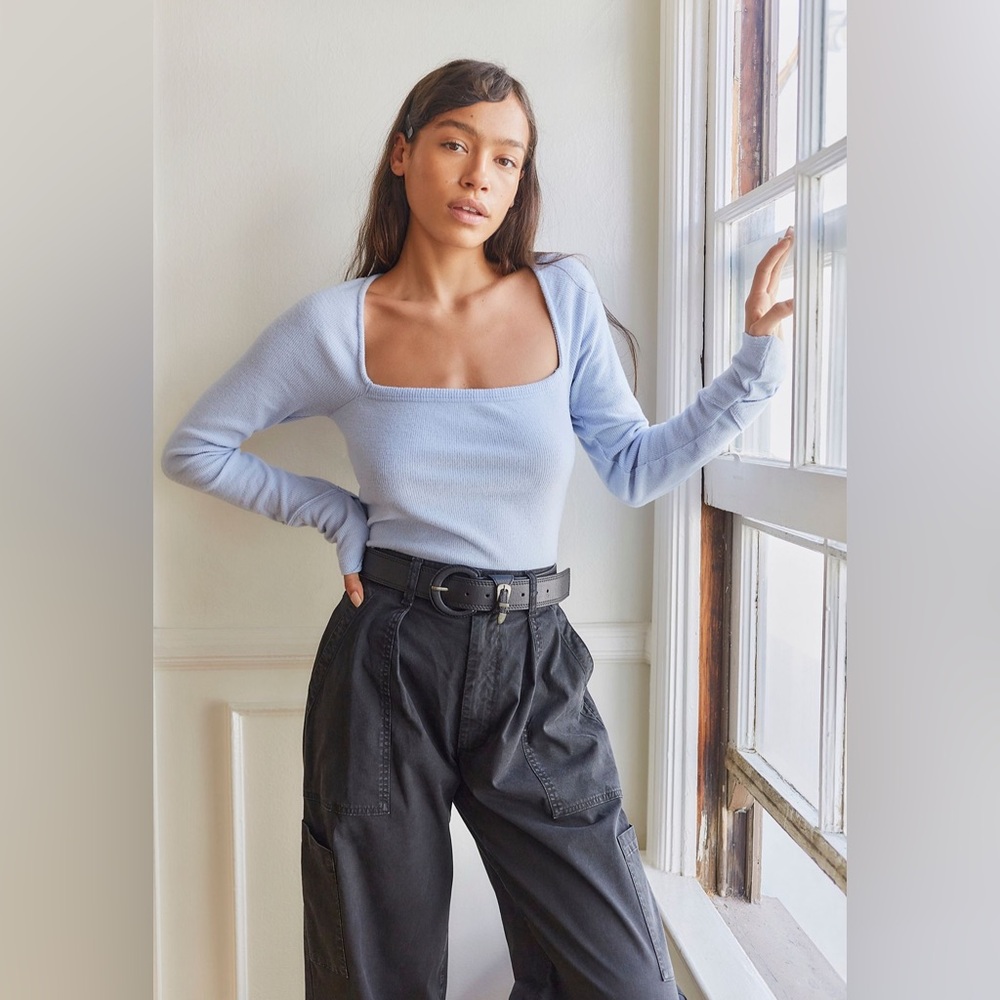We The Free by Free People “BB Layering Top” – Light Blue – Size M
